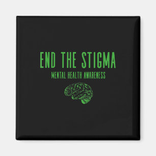 Shirt für psychische Gesundheit - Grünes Ende der  Magnet