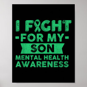 Shirt für psychische Gesundheit - ich kämpfe für m Poster