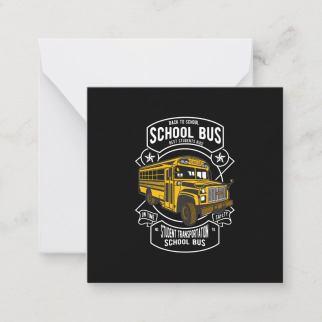 Shirt für Schulbusfahrer - Spezieller Bus Mitteilungskarte (Vorderseite)