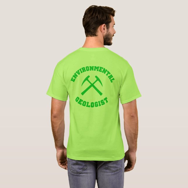 Shirt für Umweltgeologe (Rückdruck) (Schwarz voll)
