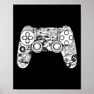 Shirt Gaming Shirts für Men Boys Videospielsteueru Poster