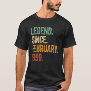 Shirt Geboren 1990 seit Februar
