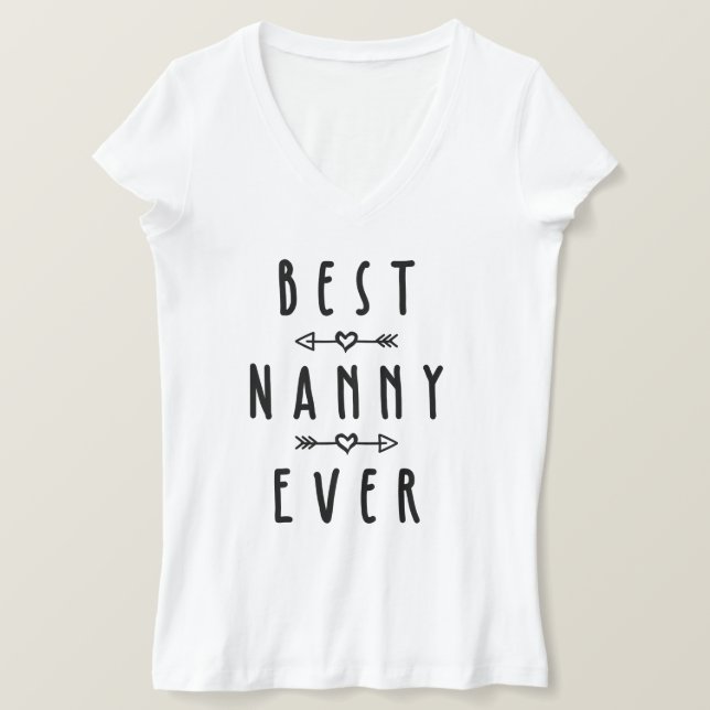 Shirt-Geschenk für Frauen: Bestes Kindermädchen je T-Shirt (Design vorne)