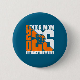 Shirt Groovy Senior Mom Klasse Basketball Button