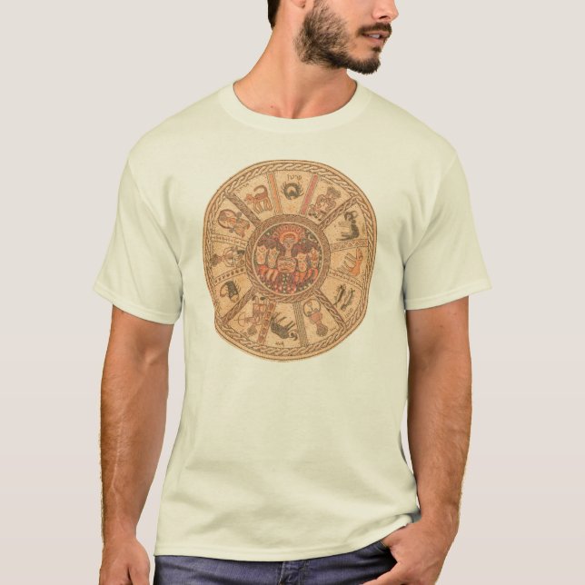 Shirt: Israelisches hebräisches Tierkreis-Rad T-Shirt (Vorderseite)