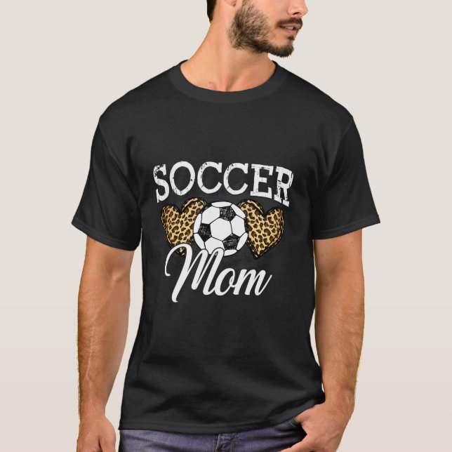 Shirt Mama Mutter Leopard Soccer Mama (Vorderseite)