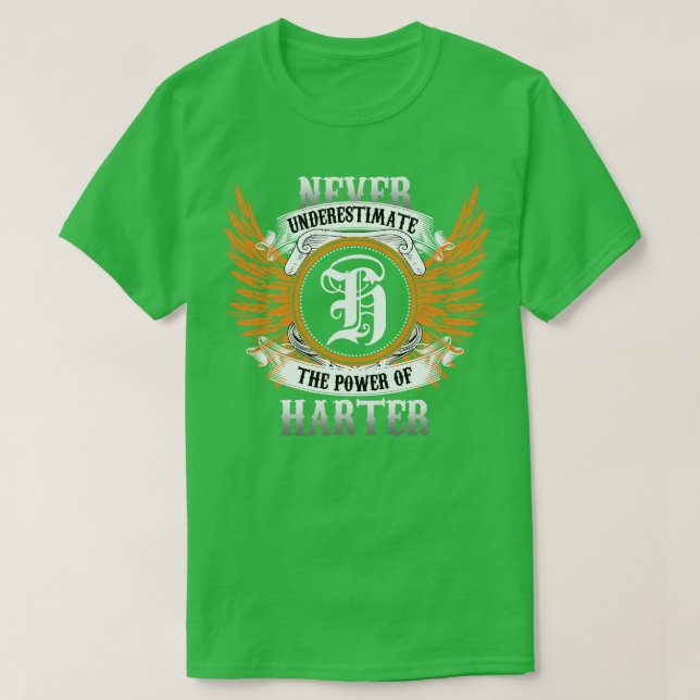 Shirt mit Hartnamen unterschätzt den Power nie (Design vorne)