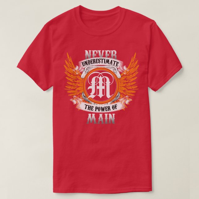 Shirt mit Hauptnamen unterschätzt niemals den Powe (Design vorne)