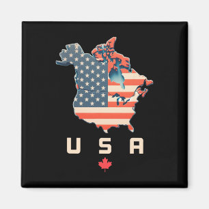 Shirt mit Kanada und US-amerikanischer Karte - Ann Magnet