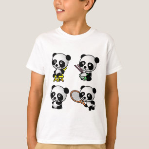 Shirt mit VIER PANDAS - wählen Sie Art -