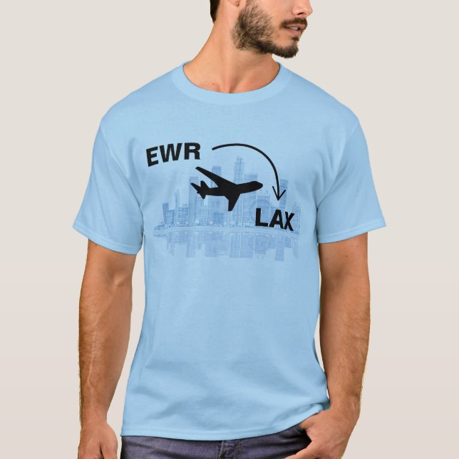 Shirt nach Los Angeles Kalifornien (Vorderseite)