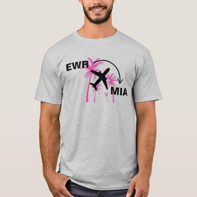 Shirt nach Miami Florida (Vorderseite)