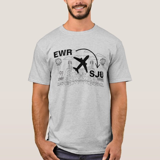 Shirt nach San Juan Puerto Rico (Vorderseite)