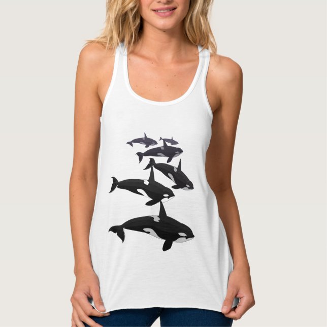 Shirt Orca Tank Rodelbahn mit Aussicht (Vorderseite)