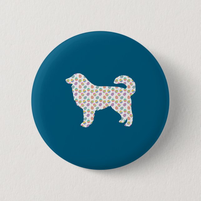 Shirt Ostern Ei Great Pyrenee Ostern Button (Vorderseite)