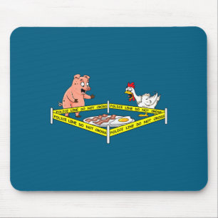 Shirt Polizei Linie Nicht Überqueren Schwein Mousepad
