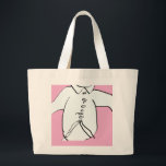 Shirt Silhouette Fun Pink Kids Jumbo Stoffbeutel<br><div class="desc">Large Tote Bag</div>