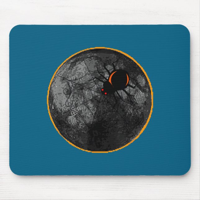 Shirt Spinngewebe Spinnenmond Sonnensystem Mousepad (Vorne)