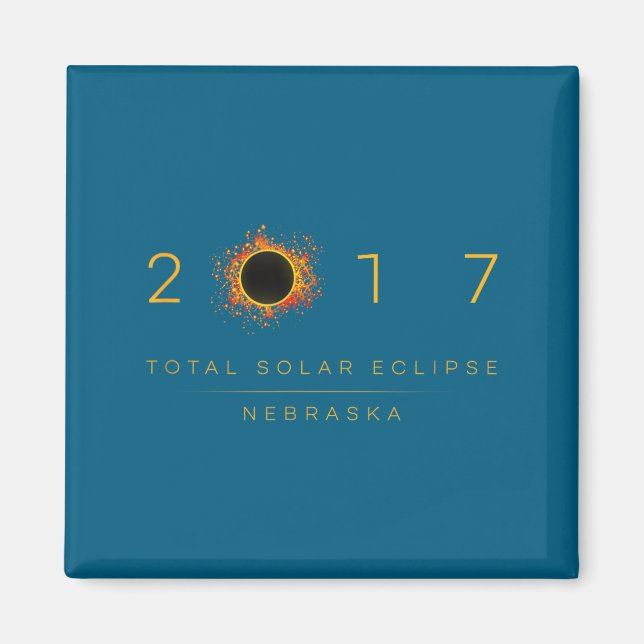Shirt Total Solar Eclipse Nebraska 2017 Magnet (Vorne)