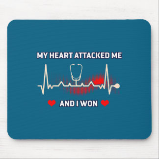 Shirt überlebte Herzinfarkt Herzinfarkt Mousepad