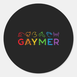 Shirt Video Game Lgbt Heartbeat Monat Runder Aufkleber