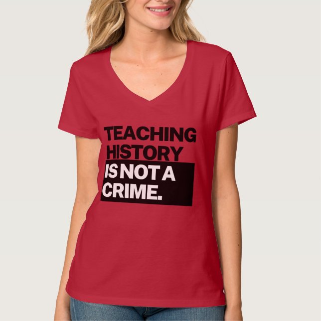 Shirt von Frauen - Geschichtsunterricht ist kein V (Vorderseite)