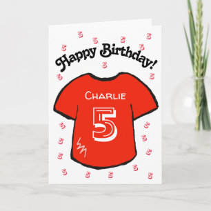 Shirt zum 5. Geburtstag Karte