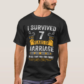Shirt zum 7. Hochzeitstag Ehepaare Ehefrau