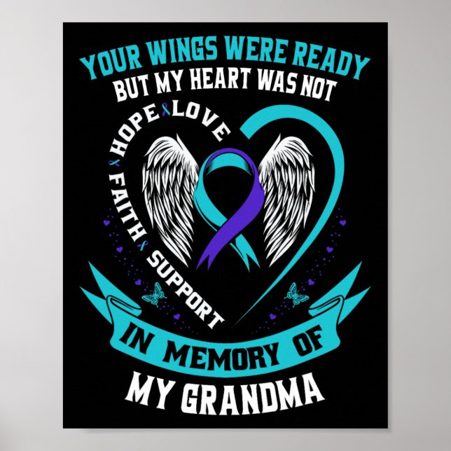 Shirt zur Prävention von Suiziden Oma F Poster (Vorne)