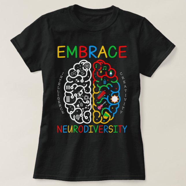 Shirt zur Sensibilisierung für Autismus Embrase Ne (Design vorne)