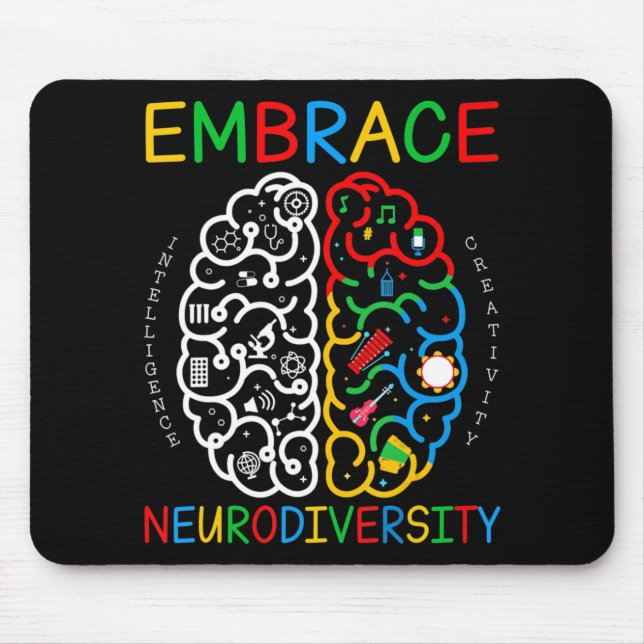 Shirt zur Sensibilisierung für Autismus Embrase Ne Mousepad (Vorne)