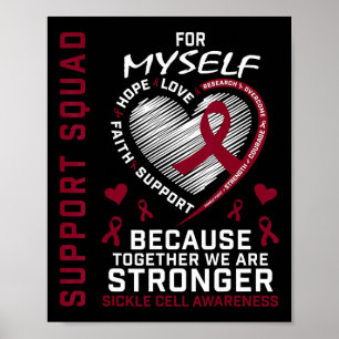 Shirt zur Sensibilisierung für Sichelzellanämie Poster