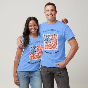 Shirt zur Wählerregistrierung - QR-Code direkt auf