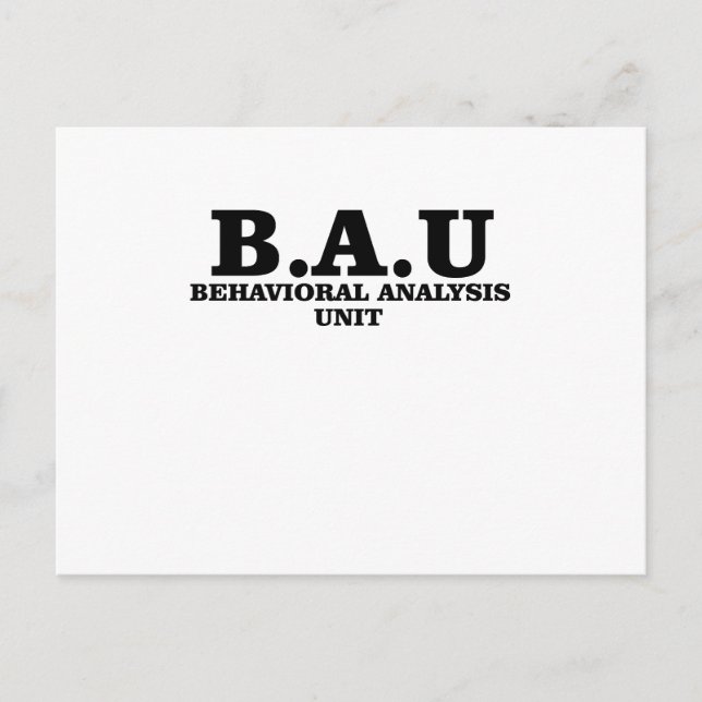 Shirts der BAU-Verhaltensanalyse-Einheit Postkarte (Vorderseite)