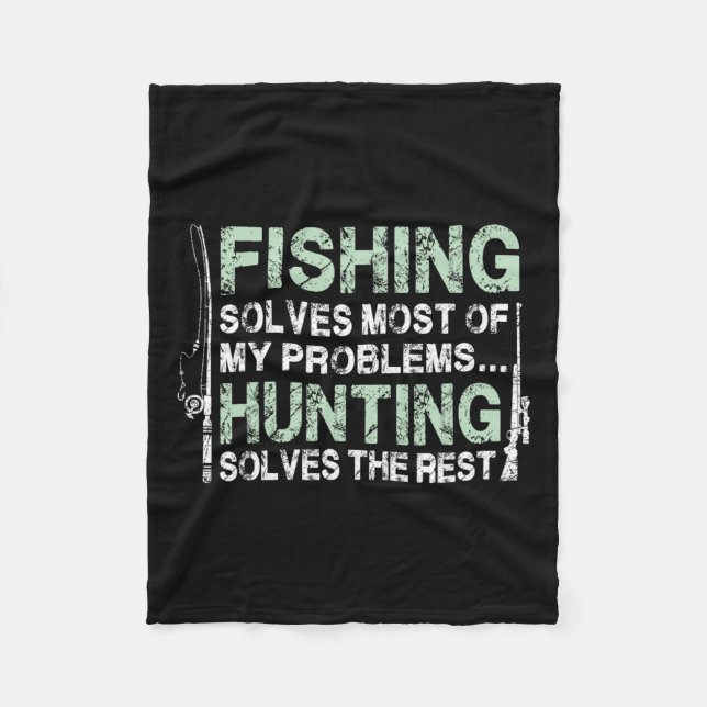 Shirts der Jagd auf Männer und Jäger Fleecedecke (Vorderseite)