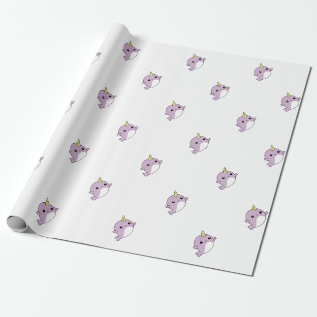 Shirts des UNICORN NARWHAL, Zusätze, Geschenke Geschenkpapier (Ungerollt)