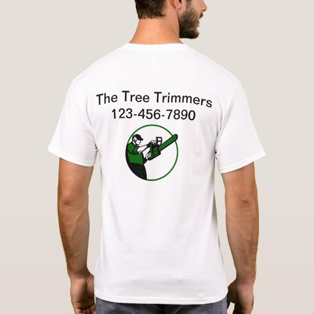 Shirts für die Arbeit mit Treppentrimmservice-Logo (Rückseite)