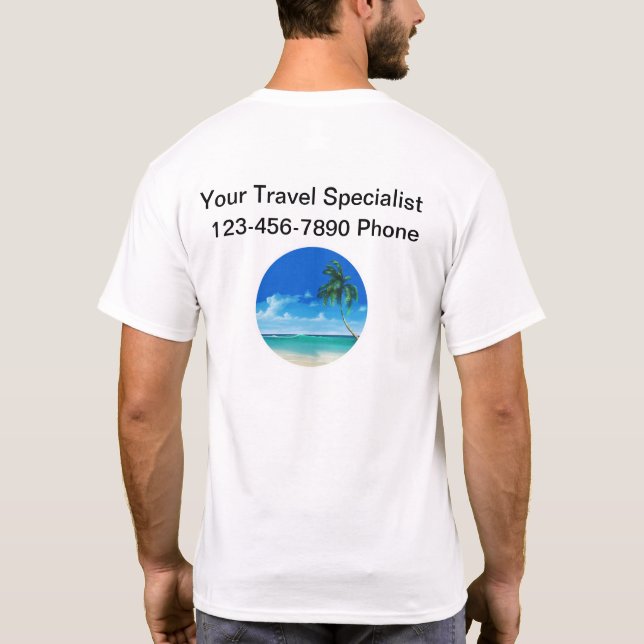 Shirts für die Arbeit von Fachleuten für Reisebüro (Rückseite)