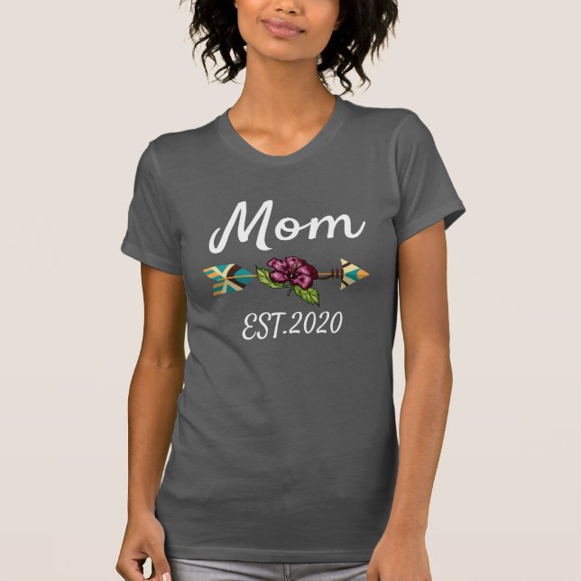 Shirts für Mama, Mama Est Shirt, Mama est.2020 Shi (Vorderseite)
