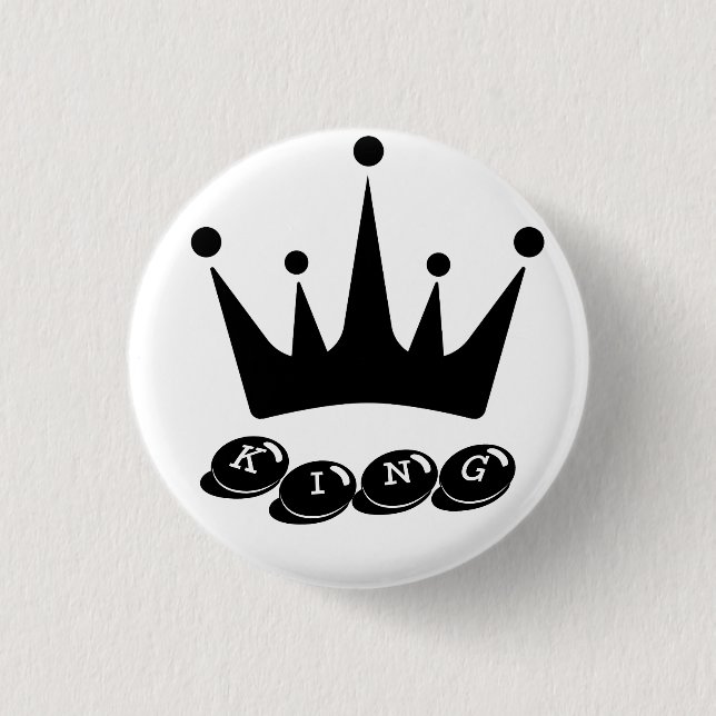 Shirts Kronenbildknöpfe für Schwarz- Button (Vorderseite)