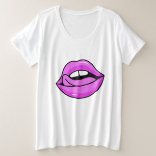 Shirts und Jacken, rosa Lippen