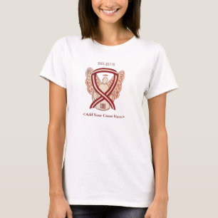 Shirts zur Sensibilisierung für Krebs im Kopf- und