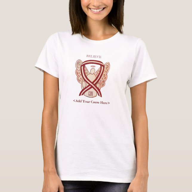 Shirts zur Sensibilisierung für Krebs im Kopf- und (Vorderseite)