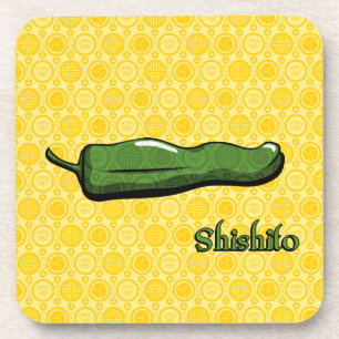 Shishito-Chili-Pfeffer-Plastikuntersetzer Getränkeuntersetzer