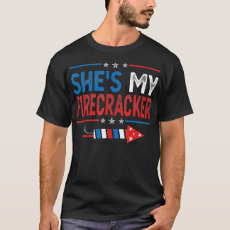 Shit My Firecracker seine und ihre 4. Juli Matchin T-Shirt