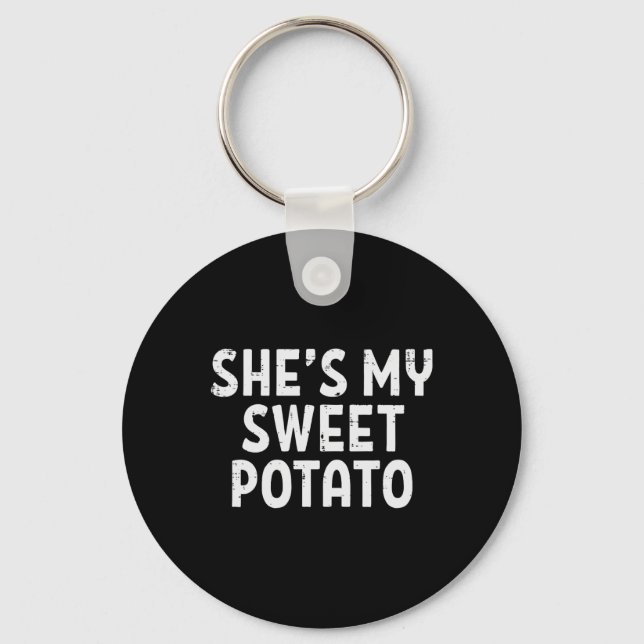 Shit my Sweet Potato Matching Couples Erntedank Schlüsselanhänger (Vorderseite)