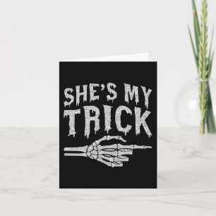 Shit My Trick Skeleton Matching Couple Halloween C Karte