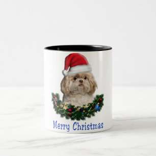 Shitzu Weihnachtsgeschenke Zweifarbige Tasse