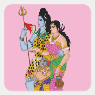 Shiv Parvati Aufkleber