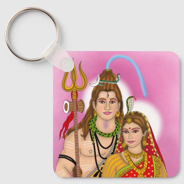 Shiv Parvati Schlüsselanhänger (Vorderseite)
